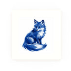 Fox | Decorative British Ceramic Delft Blue Tile