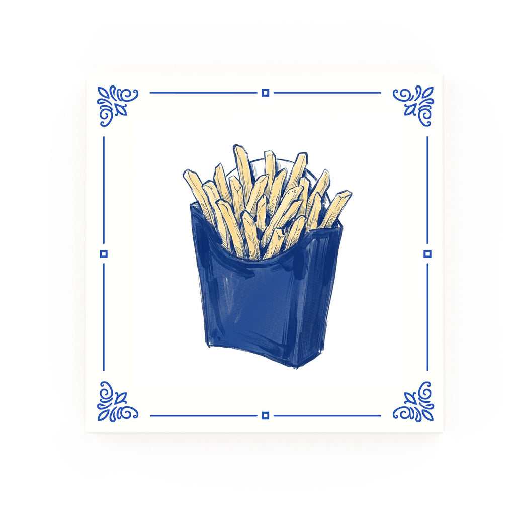 Fries Delft blue decorative ceramic tile – Classic corner style