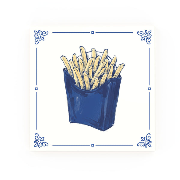 Fries Delft blue decorative ceramic tile – Classic corner style
