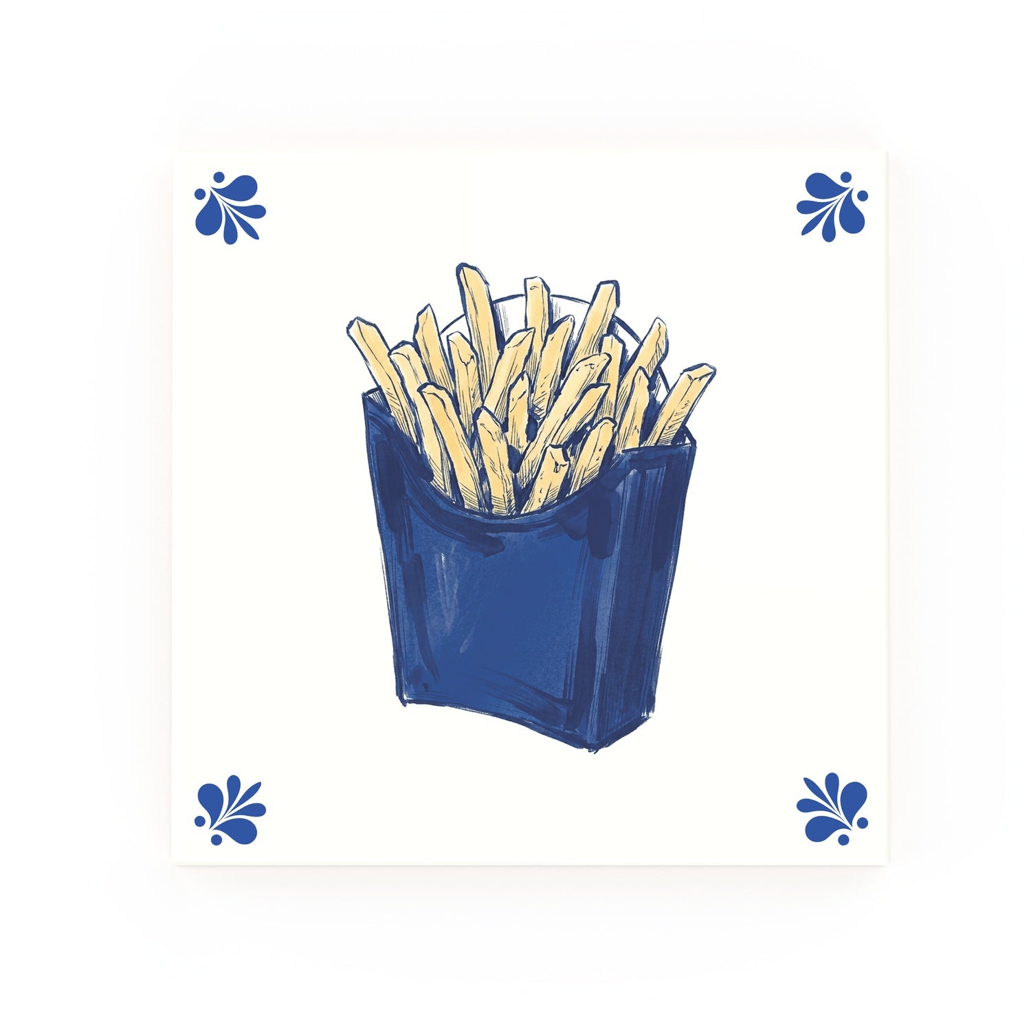 Fries Delft blue decorative ceramic tile – Modern corner style