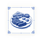 Full English Delft blue decorative ceramic tile – Classic corner style
