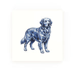 Golden Retriever Delft blue decorative ceramic tile – no corner style