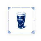 Pint of Guinness | Decorative British Ceramic Delft Blue Tile