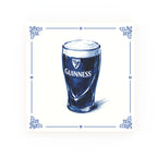 Pint of Guinness Delft blue decorative ceramic tile – classic corners