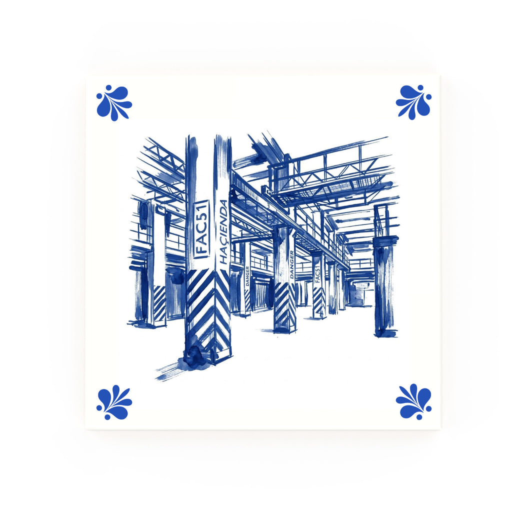 Hacienda Delft blue decorative ceramic tile – Modern corner style