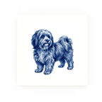 Havanese Delft blue decorative ceramic tile – no corner style