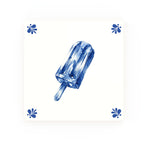 Ice Lolly Delft blue decorative ceramic tile – Modern corner style