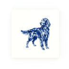 Irish Setter Delft blue decorative ceramic tile – no corner style