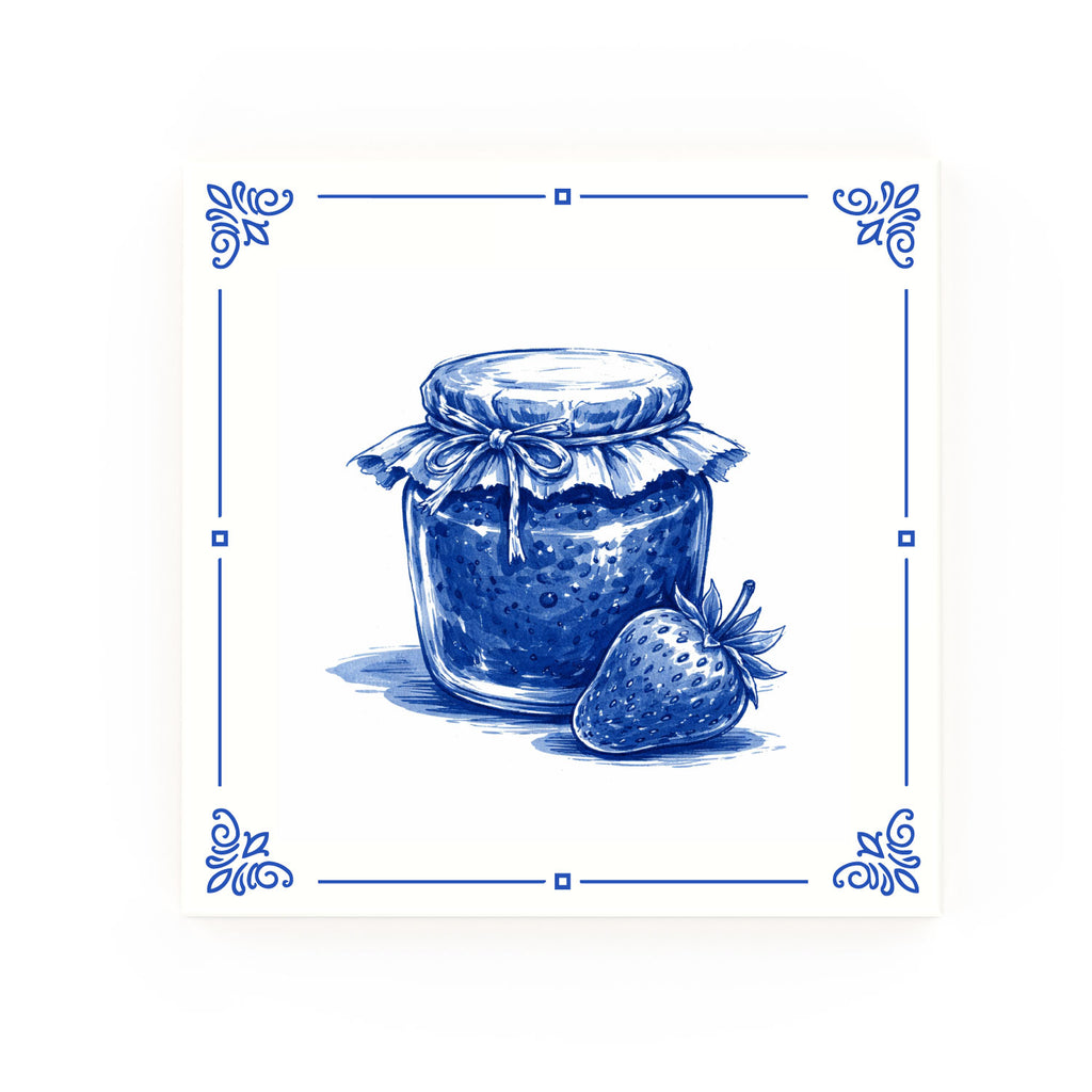 Jam Delft blue decorative ceramic tile – Classic corner style