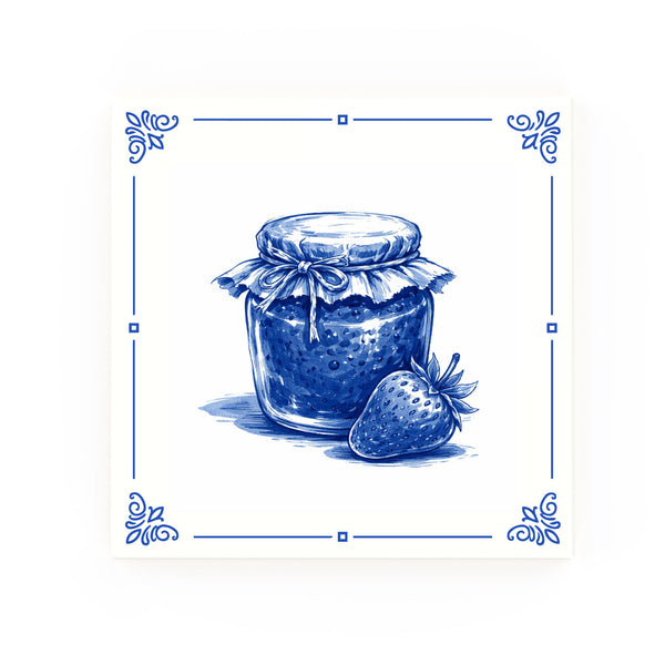 Jam Delft blue decorative ceramic tile – Classic corner style
