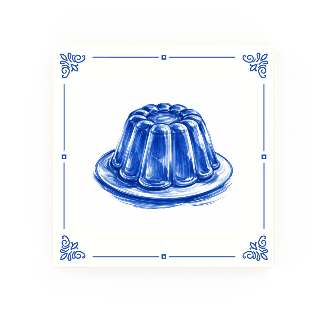 Jelly Delft blue decorative ceramic tile – Classic corner style