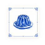 Jelly Delft blue decorative ceramic tile – Classic corner style