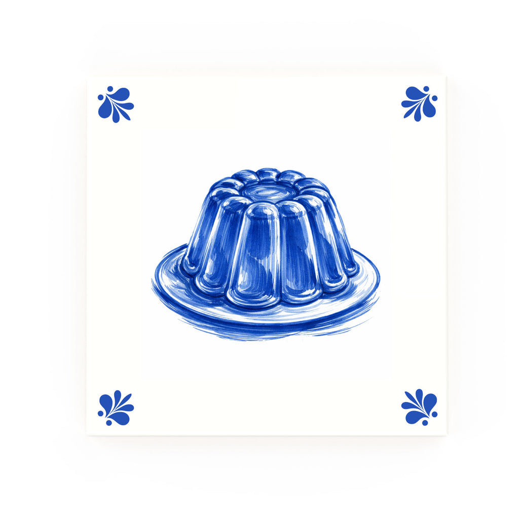 Jelly Delft blue decorative ceramic tile – Modern corner style