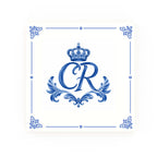 Kings Insignia Delft blue decorative ceramic tile – classic corners