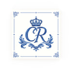 Kings Insignia Delft blue decorative ceramic tile – classic corners