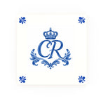 Kings Insignia Delft blue tile – modern rounded corners