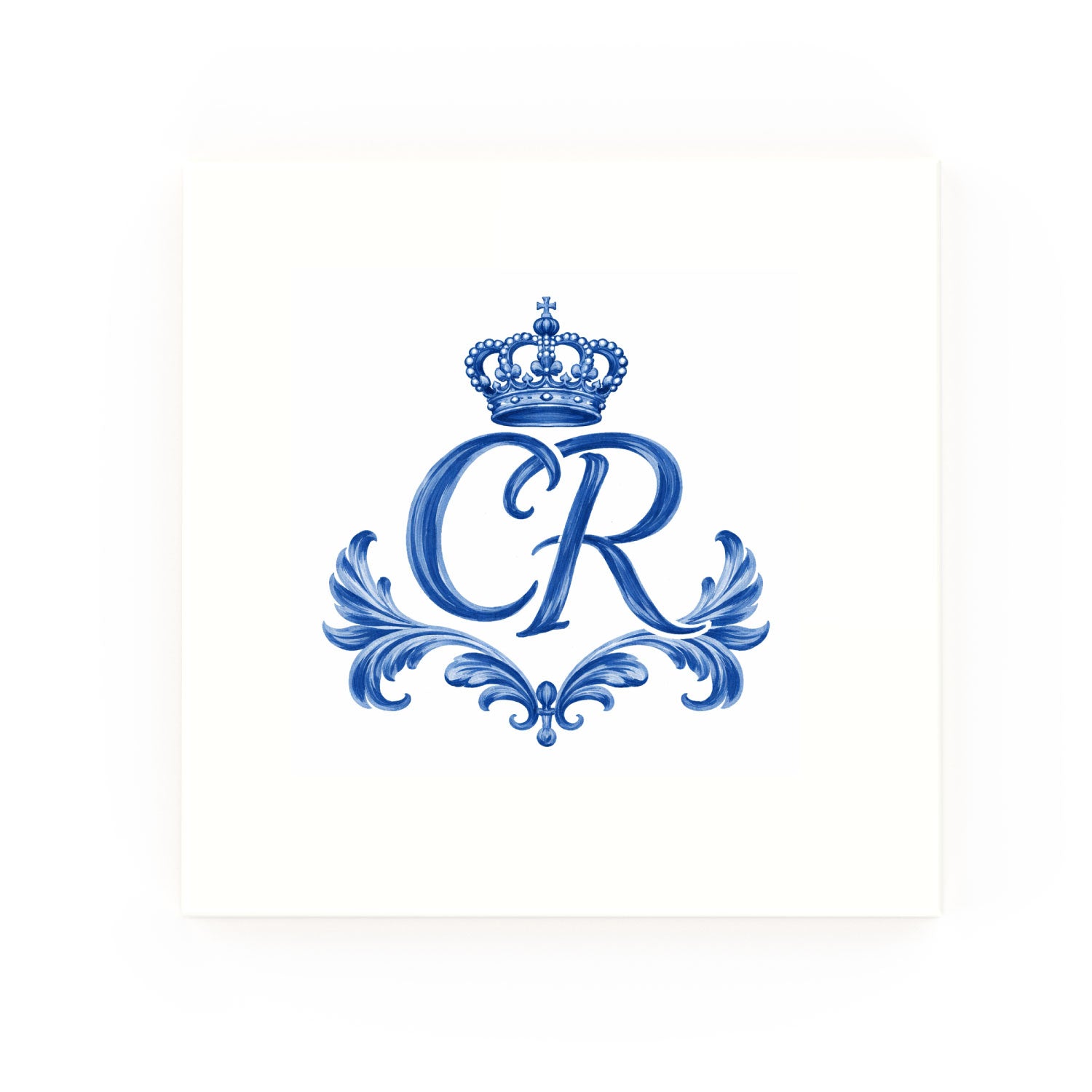 Delft blue ceramic tile no border – Kings Insignia design