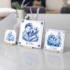 Delft blue tile displayed as decorative kitchen accent