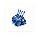 Lamb Chop Delft blue decorative ceramic tile – no corner style