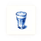 Latte Delft blue decorative ceramic tile – no corner style