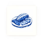 Lobster Tail Delft blue decorative ceramic tile – no corner style