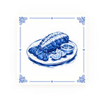 Lobster Tail Delft blue decorative ceramic tile – Classic corner style