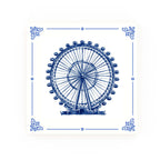 London Eye Delft blue decorative ceramic tile – Classic corner style