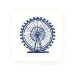 London Eye Delft blue decorative ceramic tile – no corner style