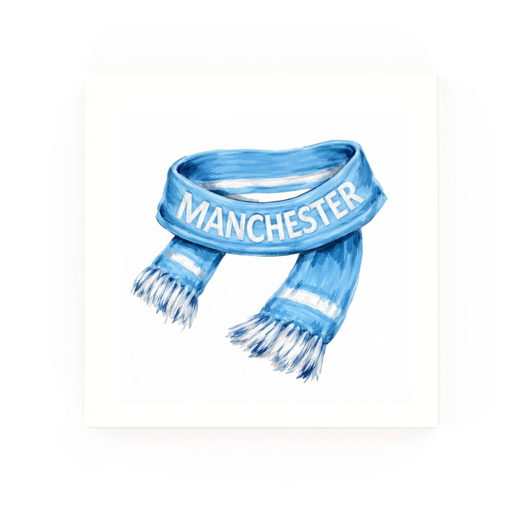 Manchester Blue Scarf Delft blue decorative ceramic tile – no corner style