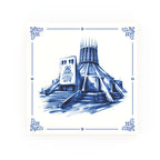 Metropolitan Cathedral decorative Delft blue ceramic tile – Classic corners
