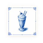 Milkshake Delft blue decorative ceramic tile – Classic corner style