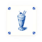 Milkshake Delft blue decorative ceramic tile – Modern corner style