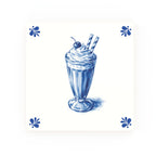 Milkshake Delft blue decorative ceramic tile – Modern corner style
