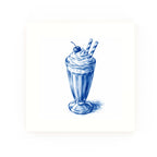 Milkshake Delft blue decorative ceramic tile – no corner style