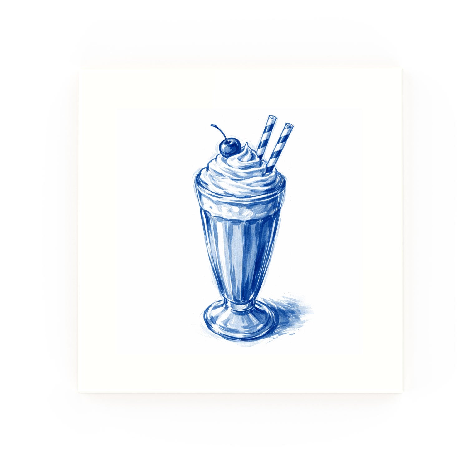 Milkshake Delft blue decorative ceramic tile – no corner style