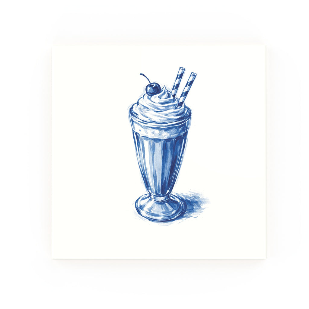 Milkshake Delft blue decorative ceramic tile – no corner style