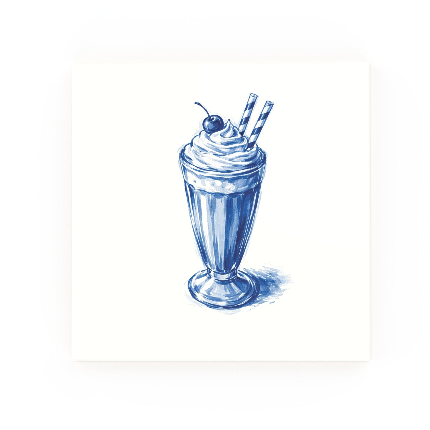 Milkshake Delft blue decorative ceramic tile – no corner style