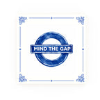 Mind The Gap Delft blue decorative ceramic tile – Classic corner style