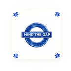 Mind The Gap Delft blue decorative ceramic tile – Modern corner style