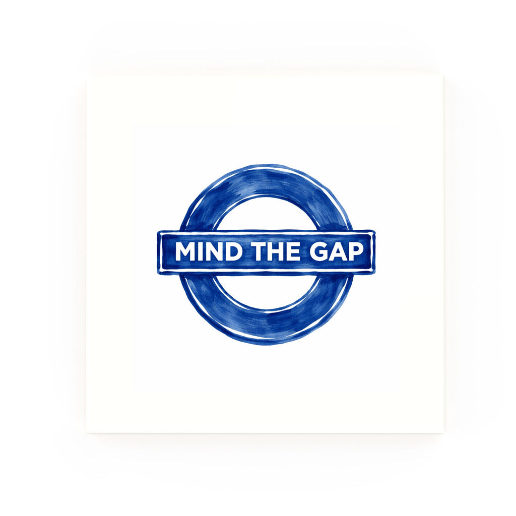 Mind The Gap Delft blue decorative ceramic tile – no corner style