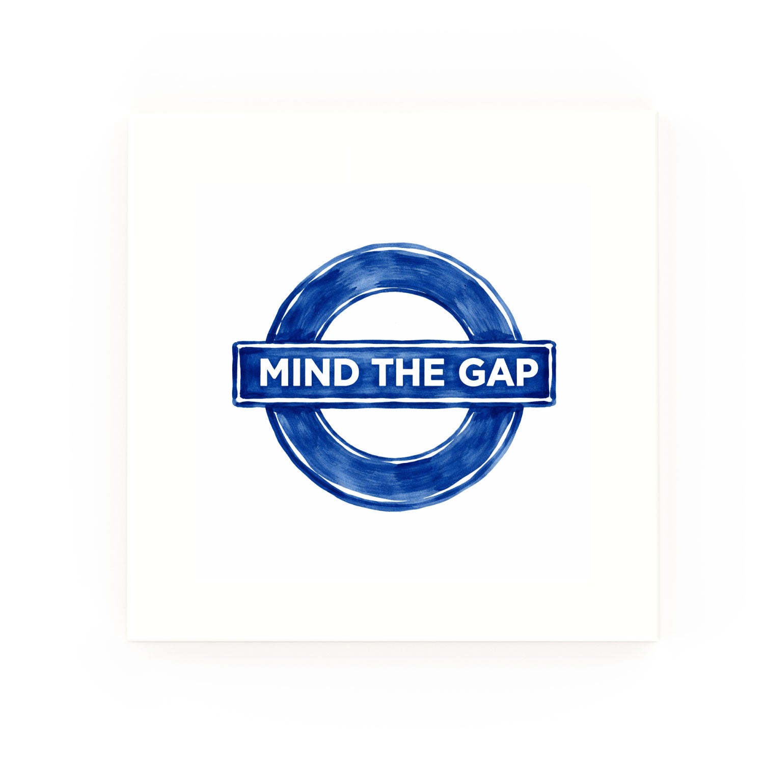 Mind The Gap Delft blue decorative ceramic tile – no corner style