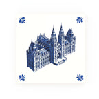 Natural History Museum Delft blue decorative ceramic tile – Modern corner style