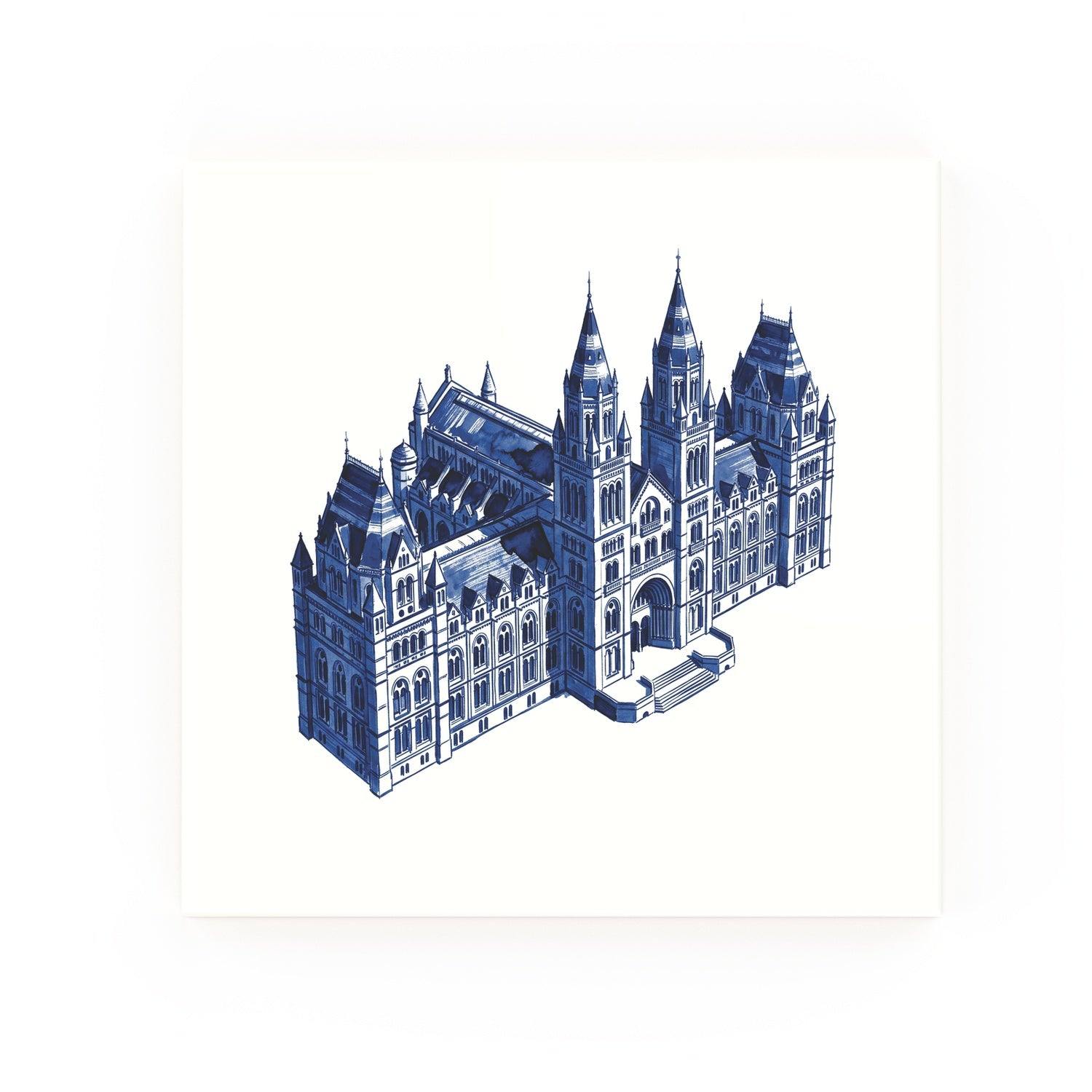 Natural History Museum Delft blue decorative ceramic tile – no corner style