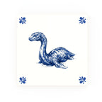 Nessie Delft blue decorative ceramic tile – Modern corner style