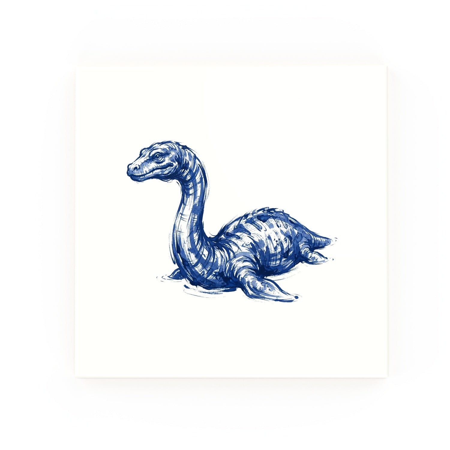 Nessie Delft blue decorative ceramic tile – no corner style
