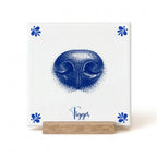 Pet Nose Print | Delft Blue Ceramic Tile