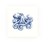 Octopus Delft blue decorative ceramic tile – no corner style