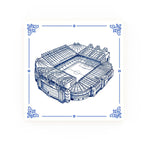 Old Trafford Delft blue decorative ceramic tile – Classic corner style