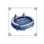 Old Wembley Delft blue decorative ceramic tile – Classic corner style
