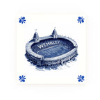 Old Wembley Delft blue decorative ceramic tile – Modern corner style